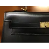 ケリー 32 ボックス セリエ ブラック ゴールド金具