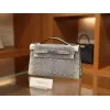 ケリーポシェット リザード オンブル シルバー金具