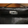ケリーポシェット リザード ブラック シルバー金具