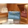 ケリーポシェット スイフト ブルージーン Blue Jeanゴールド金具