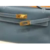 ケリーポシェット スイフト ブルージーン Blue Jeanゴールド金具