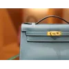 ケリーポシェット スイフト ブルージーン Blue Jeanゴールド金具