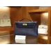 ケリーポシェット スイフト Blue Saphir ブルーサフィール ゴールド金具
