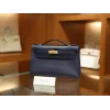 ケリーポシェット スイフト Blue Saphir ブルーサフィール ゴールド金具
