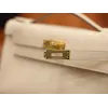 ケリーポシェット エプソム クレ Craie ゴールド金具