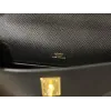 ケリーポシェット エプソム ブラック ゴールド金具