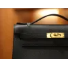 ケリーポシェット エプソム ブラック ゴールド金具