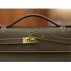 ケリーポシェット エプソム エトゥープ ゴールド金具 (HSS)