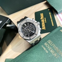 強化された視覚的インパクトデザイン 904L高級ステンレススチール  32石（2.0ct） 最新作 オーデマ ピゲ ロイヤルオーク オフショア レディース クォーツクロノグラフ*視覚的インパクトデザイン レディースモデル！直径37mm