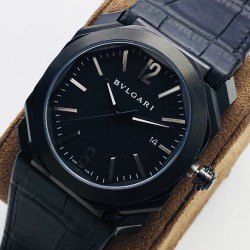BVファクトリー匠の傑作「V3アップグレード版」ブルガリ オクト ソロテンポ メンズウォッチ ブルガリの象徴的なOCTOシリーズ 輸入9015ベースを機械改造したオリジナルBVL191キャリバー  316Lステンレススチール（41mm/38mmサイズ、厚さ10.6mm）  日常生活防水