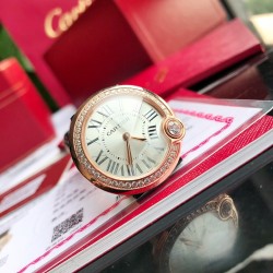 カルティア「バロンブルー」18Kゴールド＆天然ダイヤモデル 11個の**VSクラス天然ダイヤモンド（1.2ct）18K厚メッキ 28mm（女性に最適なコンパクトサイズ） 婚約記念に本物のダイヤ時計を 「婚約記念に本物のダイヤ時計を」 「ビジネスギフトで相手を圧倒したい」「自分へのご褒美に特別な一品を」
