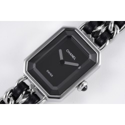 シャネル プレミエール コレクション（BV Factory版）縦26.1mm × 横20mm  ケースサイズ ステンレススチールケース材質 ラッカー仕上げ文字盤 サファイアクリスタルガラス オニキスカボション装飾リュウズレザー＆スチール組み合わせ  ローズゴールド仕様スイス製クォーツ  