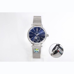【JMF.Factory】匠の心が生んだ最高峰レプリカ*IWC アイ・ダブリュー・シー ポートフィノ デイ＆ナイト Ref.IW659802（谷愛凌モデル）* 34mm×9.5mmのコンパクトケースが詩的な日替わり表示を表現。華やかなダイヤモンドセッティングと相まって、他を圧倒する美しさを実現。業界初の「超薄型ケース」を完全再現*正品を分解・計測し、厚み9.5mmを忠実に再現。星辰（昼夜表示盤）の位置も正品と寸分違わず市販の2824ムーブメントではなく, JMF独占開発の「美優達35180カスタム版」*を