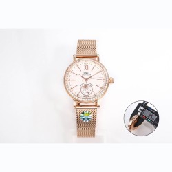 【JMF.Factory】職人魂が生んだ最高峰レプリカ IWC アイ・ダブリュー・シー ポートフィノ デイ&ナイト IW659802（谷愛凌モデル）34mm×9.5mmのコンパクトケースが詩的な日替わり表示を表現。華やかなダイヤモンド装飾と相まって、比類なき美しさを実現しています。- 厚さ9.5mmの超薄型ケースを完全再現-昼夜表示盤の位置を正品と完全一致- 職人が時間をかけて精密に仕上げ - 美優達35180カスタム版を特別採用- 28800振動/時(4Hz)の高精度- 50時間パワーリザーブ- 50m