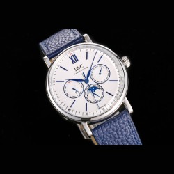 IWC アイ・ダブリュー・シー ポートフィノ パーペチュアルカレンダー 至高のレプリカ* IWCの輝くスター、時を超える傑作*純正82650型ムーブメントを完全再現・驚異的な精度と信頼性  ・メンテナンスフリーに近い耐久性 ・完璧な動作を実現 *純正1:1分解再現プロジェクト*40mmサイズを忠実に再現 ・独自開発CNC研磨技術により純正と同等の質感 ・ラインから曲面まで完璧なプロポーション・12時位置のインデックスを精密再現 ・銀メッキ文字盤で深みのある輝き ・両面無反射コートのドーム型サファイアクリス
