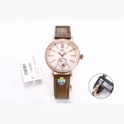 JMF匠の「芯」が生んだ最高峰モデル*IWC ポートフィノ シリーズ IW659802（谷愛凌モデル）R55 デイ＆ナイト表示自動巻き腕時計*サイズ：34mm×9.5mm 詩的なビジュアルで昼夜の移ろいを表現し、華麗なダイヤモンドセッティングと相まって、他を圧倒する美しさを実現！6時位置の星の配置は正規品と同一で、視認性抜群  - 文字盤には12個のダイヤモンドをセット  - 針とインデックスはサンレイ加工で柔らかな光沢  - 各インデックスに1つずつダイヤモンドを埋め込み、時間を見るたびに特別な気分に 