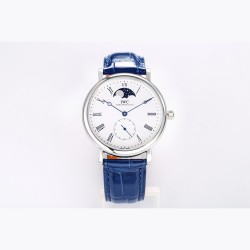 IWC アイ・ダブリュー・シー 最旬の傑作*ロングパワーリザーブ ムーンフェイズ マスター*新作コピーモデル IW544805 スケルトンケースバージョン*316L ステンレススチールケース*（鏡面研磨仕上げ）- 6時位置に小秒針（ハック機能付き）  - ソリッドバーインデックスとローマ数字表示 - 12時位置のムーンフェイズ表示はオリジナルと完全一致  - 柳葉型針（時分表示） - 両面無反射コーティングサファイアクリスタルガラス*最高級輸入牛革ストラップ*独自開発自動巻き機械式ムーブメント- 高精度・