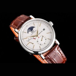 IWC ポートフィノ ロングパワーリザーブ ムーンフェイズ*至高のスケルトンモデル IW516409 登場*316L高級ステンレススチール（鏡面研磨仕上げ）- 6時位置：小秒針盤（ハック機能付き）- 実線インデックス＆ローマ数字表示 - 9時位置パワ ーリザーブ表示  - 3時位置- 