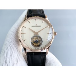 ジャガー ルクルト マスターコントロール 1662451シリーズ*Cal.798 自動巻きトゥールビヨン*パワーリザーブ（動力貯蔵）：45時間 *ストラップ*イタリアン・レザー（本革）*風防 サファイアクリスタルガラス *防水性能*3気圧（30メートル相当）*ケース径*42mm *ケース厚さ*13mm *バックルタイプ*デプロイアント（折り畳み式）*洗練されたトゥールビヨンの美しさをマスターコントロールシリーズの伝統に融合*
