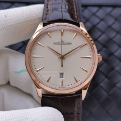 ウルトラシン マスターコントロール～驚異の薄さ、本物の美しさ～ジャガー・ルクルト (Jaeger-LeCoultre) ウルトラシン マスターコントロール Q1288420 日本製9015ムーブメントを*Cal.896仕様*に完全改造*直径40mm × 厚さ8.0mm (驚異的な薄さ) 316Lステンレススチール,サファイアクリスタルガラス (純正品と見紛う透明度), 高級牛皮製 + デプロイメントバックル, 3気圧(30m) *TWC最新作 - 18ヶ月の歳月をかけた渾身の一品*TWC最新作 - 18ヶ