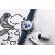 オメガ(OMEGA) スピードマスターシリーズ(「スヌーピー賞」50周年記念腕時計)TO1精鋼の時計ケースで、青色のジルコニ(ZrO2)セラミックベゼルを採用し、白色のエナメル製のタコメータースケールが飾られています。銀白色のダイヤルには、青色のPVD処理を施した先の尖った形のインデックスと指針が飾られています。 密閉式の裏蓋で、「アポロ13号」任務やオメガの「スヌーピー賞」などに敬意を表する黒色の彫刻要素が飾られています。カスタムの3861型ハンドメイドメカニカルクロノグラフで、サイズ42mm オメガ(OMEGA) スピードマスターシリーズ(「スヌーピー賞」50周年記念腕時計)TO1精鋼の時計ケースで、青色のジルコニ(ZrO2)セラミックベゼルを採用し、白色のエナメル製のタコメータースケールが飾られています。銀白色のダイヤルには、青色のPVD処理を施した先の尖った形のインデックスと指針が飾られています。 密閉式の裏蓋で、「アポロ13号」任務やオメガの「スヌーピー賞」などに敬意を表する黒色の彫刻要素が飾られています。カスタムの3861型ハンドメイドメカニカルクロノグラフで、サイズ42mm