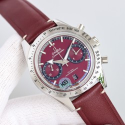 オメガ OMEGA  スーパークロックシリーズのスプリットタイマーメカニカルメンズウォッチ。cal.9300オートマチックムーブメント、ツインT防振ブラックバランスウィール、ドーム型ガラスの鏡面、輸入牛革バンド、超強力の夜光機能、超強力の防水性能。ケース径は42mmで、ムーブメントは全く欠点がなく、完璧と言える。