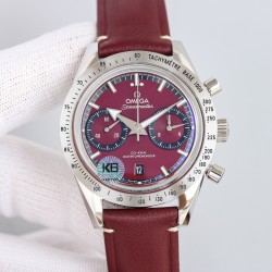 オメガ OMEGA  スーパークロックシリーズのスプリットタイマーメカニカルメンズウォッチ。cal.9300オートマチックムーブメント、ツインT防振ブラックバランスウィール、ドーム型ガラスの鏡面、輸入牛革バンド、超強力の夜光機能、超強力の防水性能。ケース径は42mmで、ムーブメントは全く欠点がなく、完璧と言える。