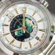 オメガ OMEGA [サイズ]：43mmサファイアクリスタルガラス、Air二層無色コーティング [Airコーティングにより、ガラス板がより透明になり、強い光の下でも時刻を読み取ることができます] 316L精鋼の時計ケースで、すべての細部に対してCNC加工を行います。精鋼で研磨された指針は、非常に強い効果を持っています。研磨された面はより滑らかです [ダイヤル]すべての模様は一体成型で、立体感を十分に表現しています。複数層のダイヤルを重ね合わせて固定しており、ダイヤル中央の北半球の世界時はエナメル工芸で焼成