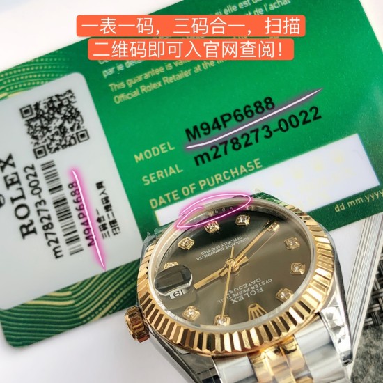 2023年のロレックス新作の女性用オイスターデイトジュニア腕時計!ケース径は31mmです。904Lステンレススチールを用いて鍛造され、高い耐食性を備えています。ロレックスカスタマイズ版の2236ブルーヘアスプリング自動巻き機構を搭載しており、極めて安定しており、耐震性も高く、幾何学的な構造により、ムーブメント(機芯)はどんな位置でも安定して動作することができます。三角メールジ模様の底蓋は専用工具で締め付けられ、ケースを完全にシールします。巻き上げ式のクラウンはダブルロックの二重防水システムを採用しており、 2023年のロレックス新作の女性用オイスターデイトジュニア腕時計!ケース径は31mmです。904Lステンレススチールを用いて鍛造され、高い耐食性を備えています。ロレックスカスタマイズ版の2236ブルーヘアスプリング自動巻き機構を搭載しており、極めて安定しており、耐震性も高く、幾何学的な構造により、ムーブメント(機芯)はどんな位置でも安定して動作することができます。三角メールジ模様の底蓋は専用工具で締め付けられ、ケースを完全にシールします。巻き上げ式のクラウンはダブルロックの二重防水システムを採用しており、