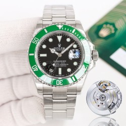 新品 ロレックス ROLEX サブマリナー ケース径：41mm 全く新しいケースタイプで、正規品を元に型を取って作られており、新しい3235ムーブメントを搭載しています。時計の針の調整は可逆的で、72時間のパワーリザーブ（動力貯蔵）機能を備えています。そう、72時間です。市場に出回っている3235ムーブメントや2824/2836ムーブメントの実際のパワーリザーブ時間は約38時間程度で、一晩だけ置くことができます。