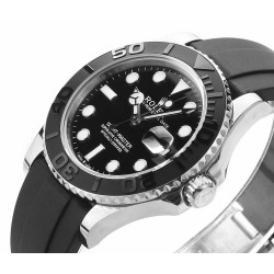 ROLEX ヨットマスターシリーズ 42mm 226659 のプラチナモデル、高級な貴金属モデル、豪華なゴールドモデルです。日付表示の文字は、インクによる立体感がより際立っています。ケースの底面には貴金属の刻印が施されています。ビーズエッジ（歯車リング）は研磨されており、外観に対するプロセス処理がより繊細です。