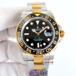 ロレックス ROLEX が大爆発的に登場！グリニッジ 、指針は、メッキ白金をアップグレードし、どんな角度から見ても輝きを感じることができます。特殊な針先の技術を採用しており、夜光塗料にはスイス産の青緑色の夜光塗料を使用し、夜光効果を完璧に再現しています。時計盤は、立体印刷で、メッキ白金を使用し、中心軸が下がっており、カレンダーも下がっています。リング：真っ暗な青と黒のリング/赤と青のリング/黒のリング/本物のセラミックで、いずれも白金で埋められています。カレンダー：新バージョンのロレックスのカレンダーの文