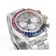 レインボーの頂上を飛び越える---ロレックス ROLEX レインボービーズのデイトナ プラチナメントの目、Cal.7750メカニカルクロノグラフ「二代目レインボーデイトナ」のケースとバンドは316Lステンレス鋼を使用しています。時計ケースのすべての細部は、さらに人工的な工程で磨き上げ、研磨され、検査されており、仕上がりは非常に精巧です。ビーズの角度と宝石の大きさ、数、色はレインボーのようにグラデーションしています。ガラスにはサファイアガラスを使用しており、透き通った鏡面効果があります。ムーブメントには77 レインボーの頂上を飛び越える---ロレックス ROLEX レインボービーズのデイトナ プラチナメントの目、Cal.7750メカニカルクロノグラフ「二代目レインボーデイトナ」のケースとバンドは316Lステンレス鋼を使用しています。時計ケースのすべての細部は、さらに人工的な工程で磨き上げ、研磨され、検査されており、仕上がりは非常に精巧です。ビーズの角度と宝石の大きさ、数、色はレインボーのようにグラデーションしています。ガラスにはサファイアガラスを使用しており、透き通った鏡面効果があります。ムーブメントには77